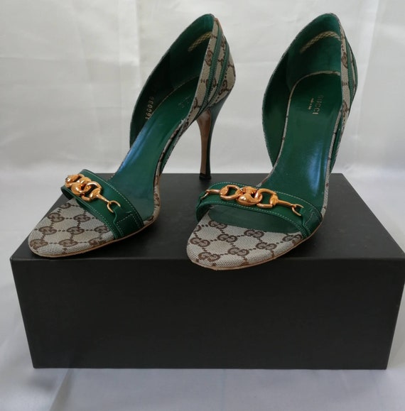 Wat Namaak bestellen Vintage Gucci schoenen Gucci monogram schoenen Gucci - Etsy België