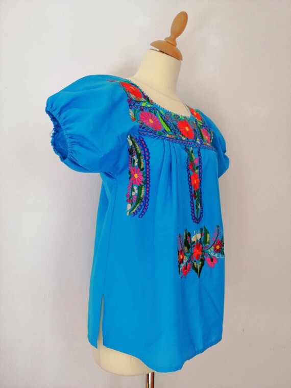Vintage Oaxacan tunic, 70s tunic cotton, Mexican … - image 5