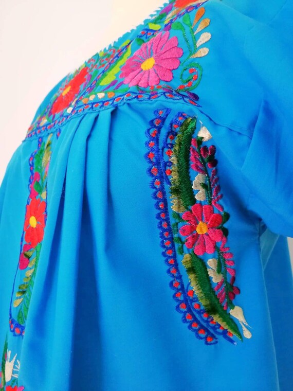 Vintage Oaxacan tunic, 70s tunic cotton, Mexican … - image 4