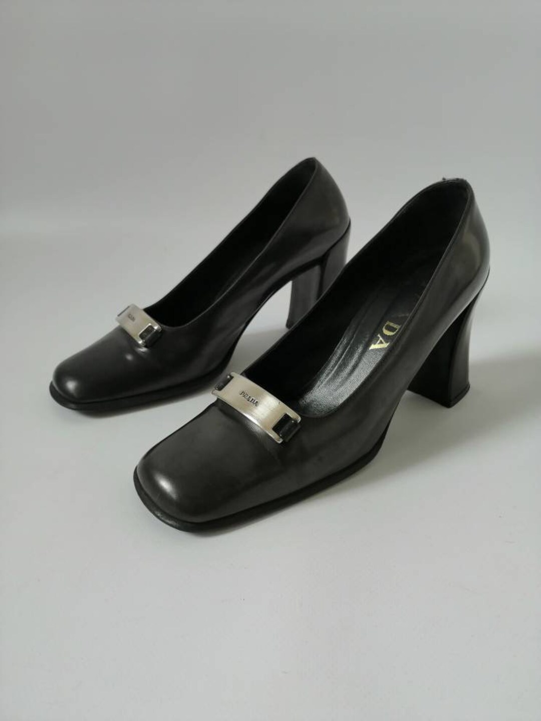 Prada Shoes, 90s High Heel, 90s Prada, Prada Pumps, Black, Leather, High Heel, Elegant Shoes, Squared Tip, Metal, Size 36-5, Business Style - Etsy Prada Shoes, 90s High Heel, 90s Prada, Prada Pumps, Black, Leather, High Heel, Elegant Shoes, Squared Tip, Metal, Size 36-5, Business Style - Etsy
