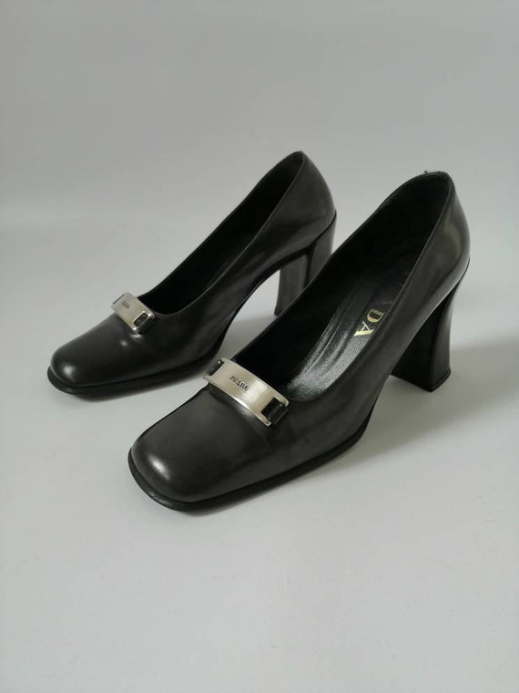 Prada Shoes, 90s High Heel, 90s Prada, Prada Pumps, Black Prada Shoes, 90s High Heel, 90s Prada, Prada Pumps, Black