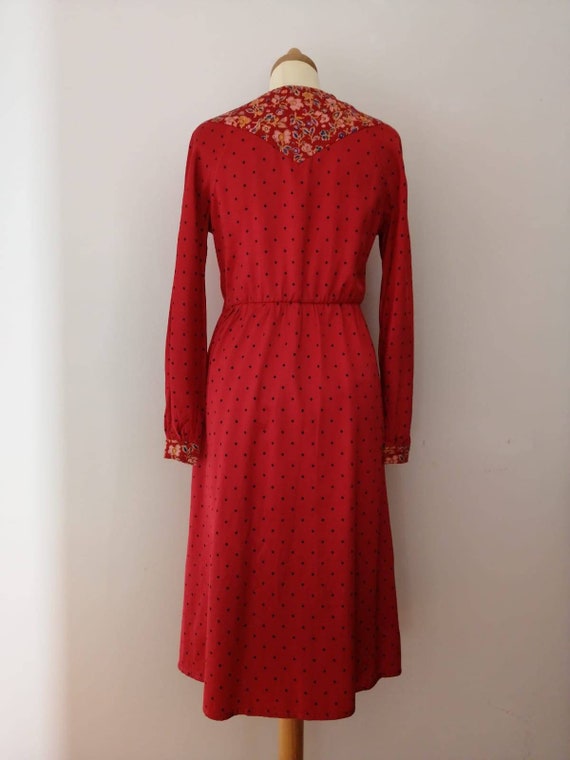 Vintage 70s Fiorucci dress, seventies polka dot d… - image 6