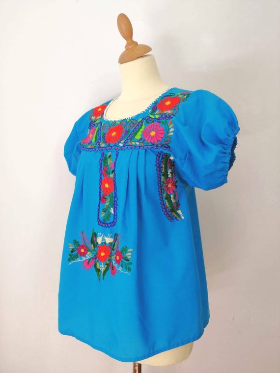 Vintage Oaxacan tunic, 70s tunic cotton, Mexican … - image 3