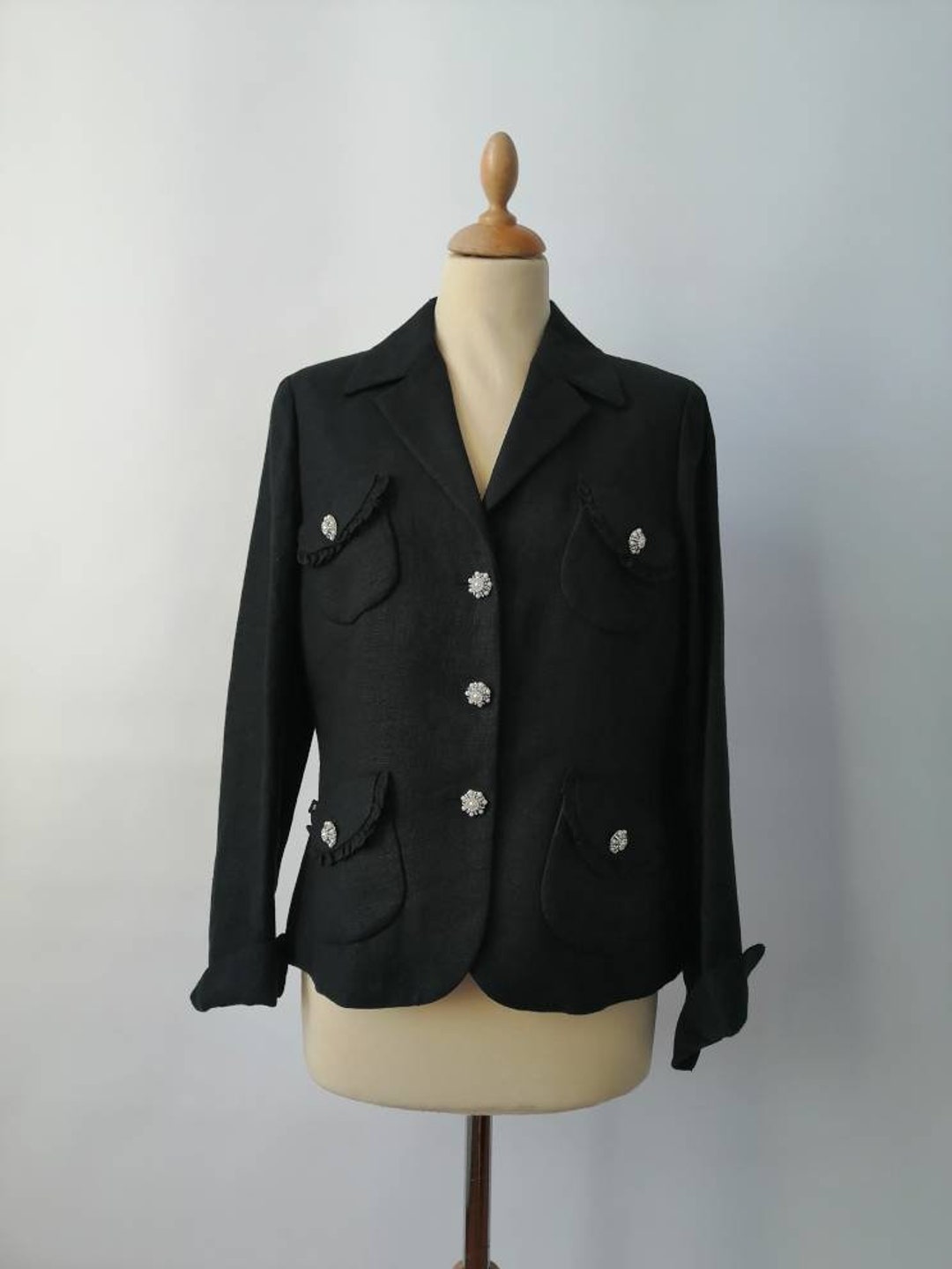 Veste Blazer Luisa Spagnoli Femme Taille 44 - Vintage Casual Bleue