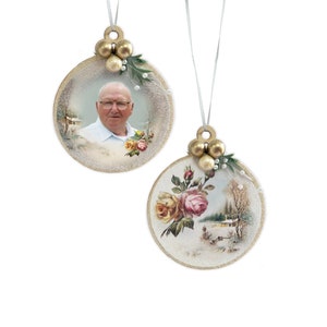 Erinnerung Weihnachten Ornamente, Erinnerung Ornamente personalisiert, Weihnachten Erinnerung Ornamente, In Erinnerung Weihnachtsschmuck, Vintage