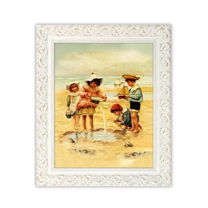 Vintage illustratie, kust kunst aan de muur, oude illustraties, vintage kinderillustratie, vintage home decor, nautisch decor, nautisch cadeau