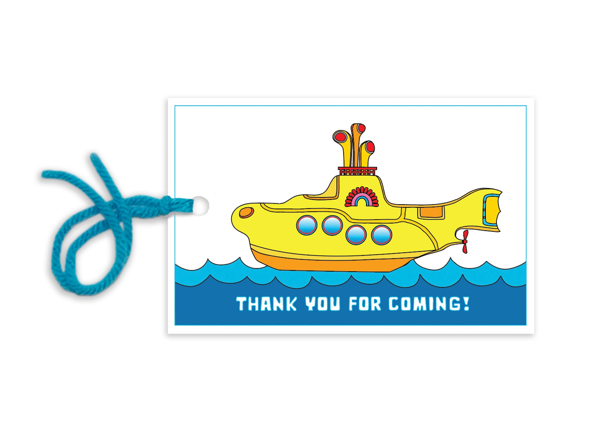 Yellow Submarine Favor Tags PRINTED PRODUCT Yellow Submarine Etsy