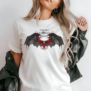 Licensed SJM ACOTAR Bat Boys Tee Rhysand Cassian Azriel The Night Court Spicy Book Reader A Court of Thorns and Roses T-Shirt Book Club Tee