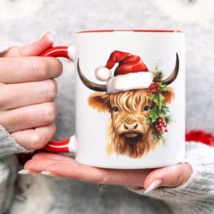 Highland Cow Mug Christmas Highland Cow Mug Funny Coffee Cup Scottish Cow Cowgirl Mug Cow Lovers Gift Farm Mug Highland Cow Gift Farmer Mug