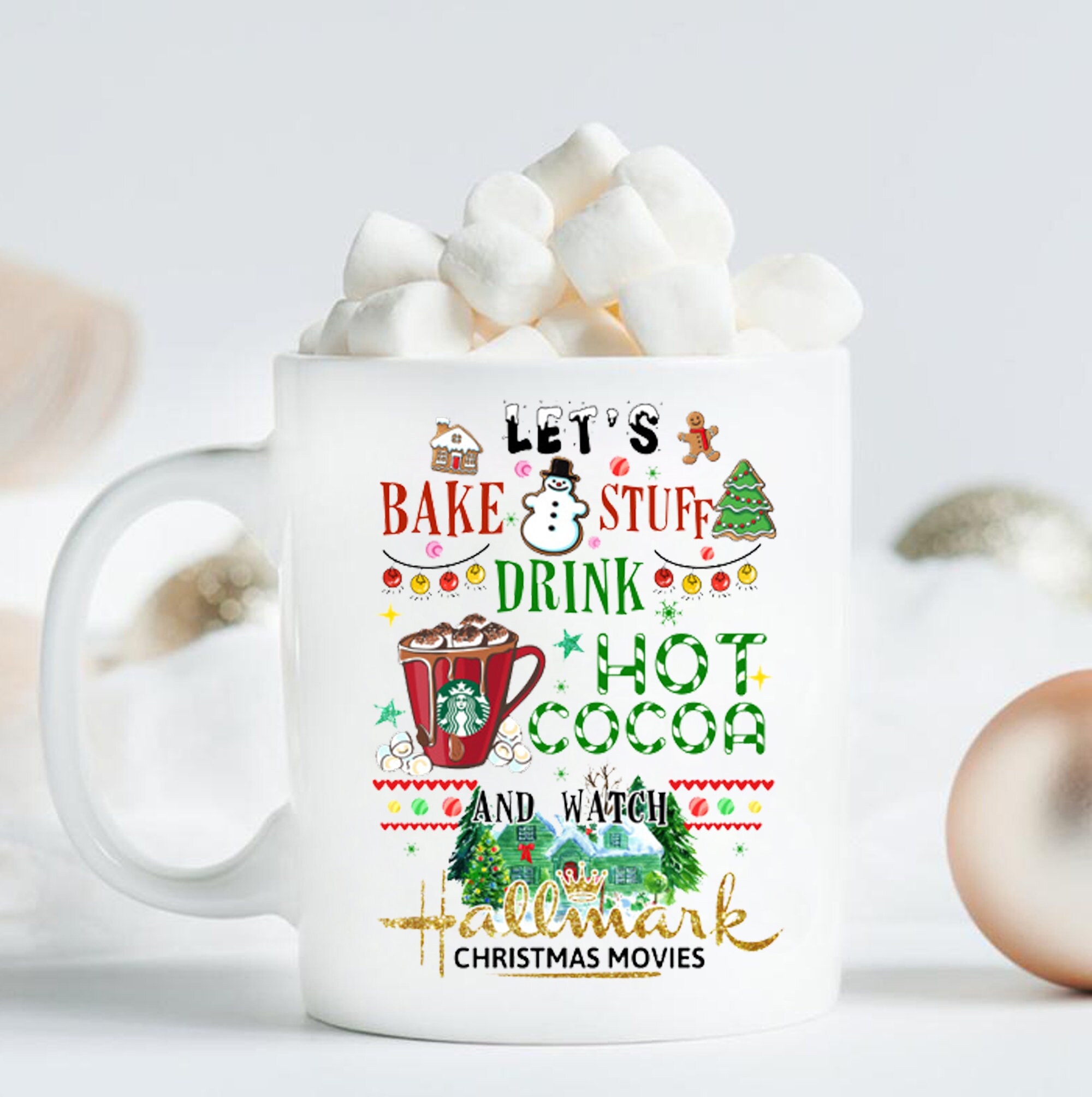 Bake Stuff And Drink Cocoa - Personalized Tumbler Cup - Christmas Gift –  Macorner