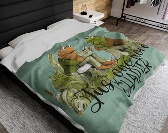Frog and Toad Blanket Just One More Chapter Blanket Bookish Blanket Classic Book Blanket Reader Blanket Book Lover Blanket Reading Blanket