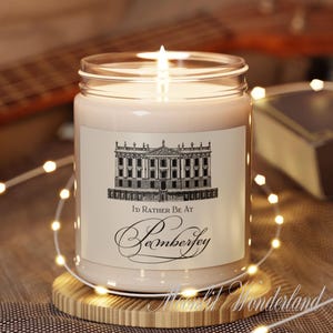 Pride and Prejudice 20th Anniversary I&#39;d rather be at Pemberley Mr Darcy Book Lover Candle Jane Austen Gift Book Candle Bookish Gift for GF