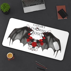 ACOTAR Desk Mat The Bat Boys Desk Mat The Night Court Rhysand Feyre Cassian Azriel Licensed SJM Merch Spicy Book Lover Desk Mat Bookish