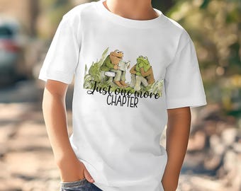 Groda och padda barntröja bara ett kapitel till t-shirt klassisk bokälskare t-shirt barnläsningskjorta boklig småbarns-t-shirt retro sagobok-t-shirt