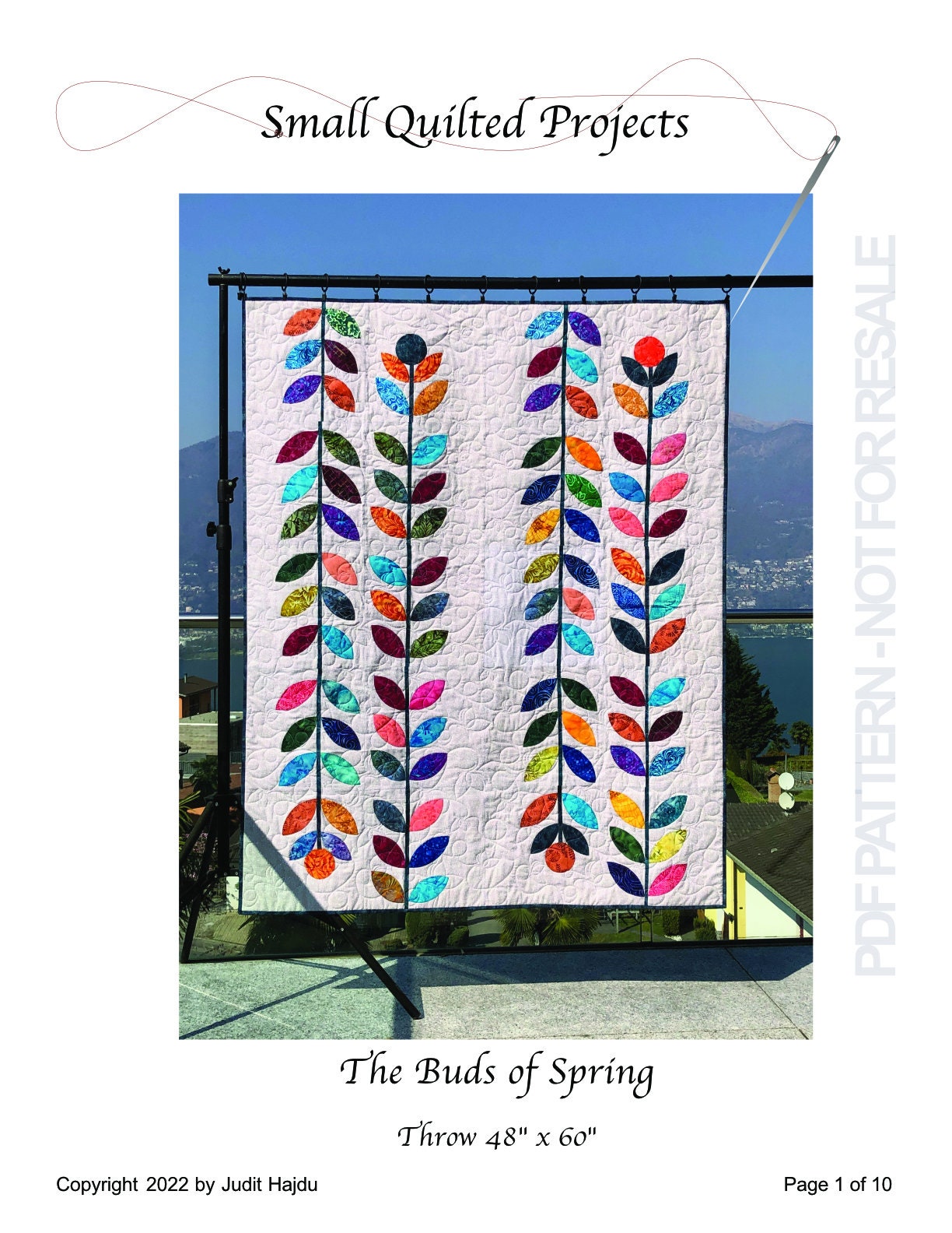 Quilt Pattern the Buds of Spring, Size 48 In. X 60 In. PDF Download - Etsy