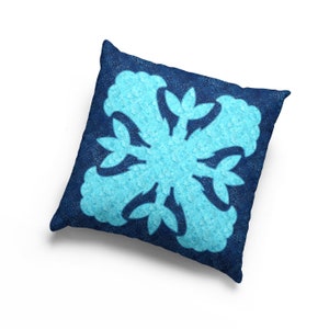Quilt Pattern - Angles&#39; Trumpet, quilted appliqué pillow case, 21&quot; x 21&quot; - PDF Download
