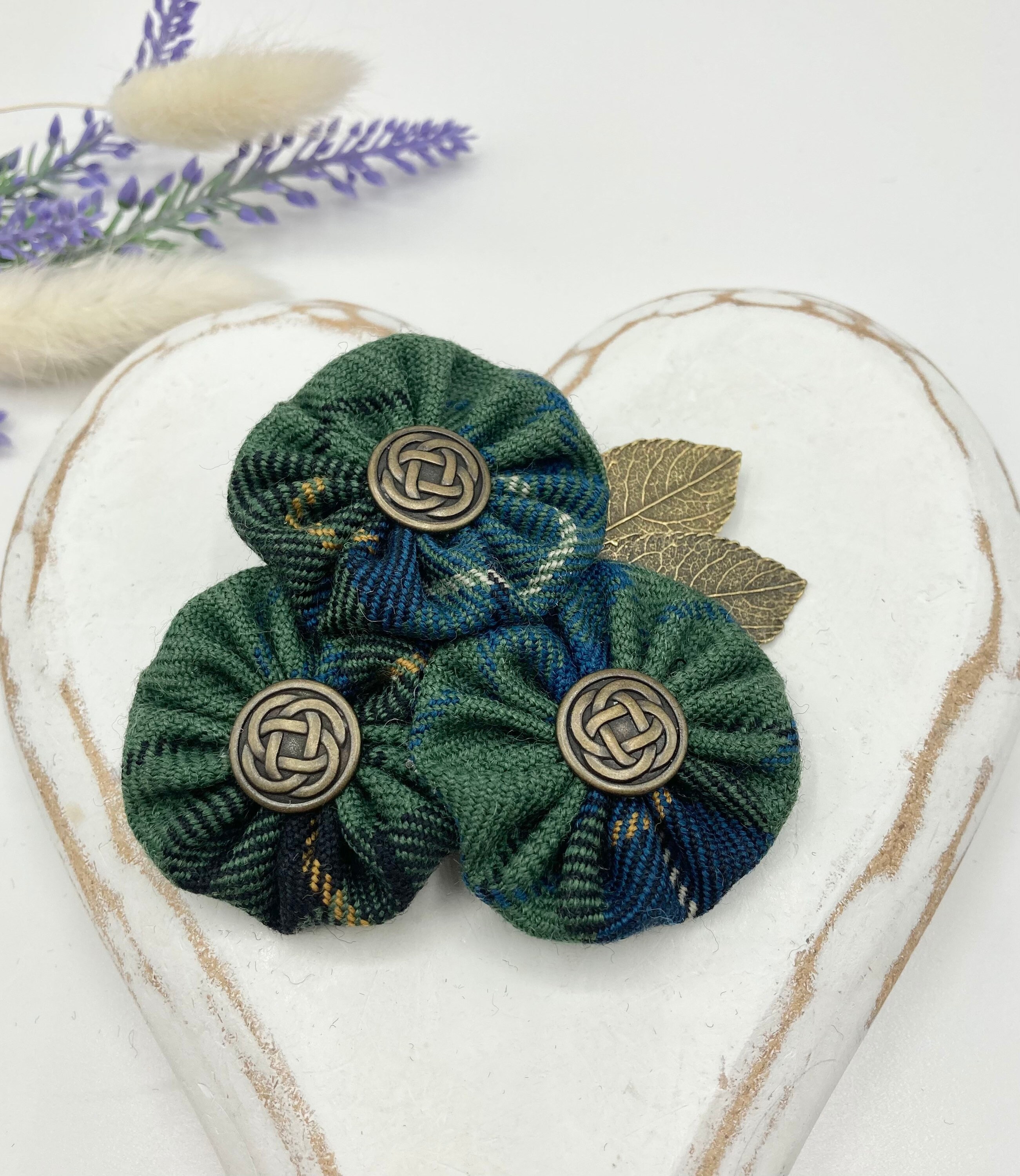 Green Tartan Brooch Celtic Tartan Brooch Tartan Brooch Etsy