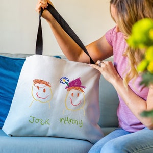 Personalised Canvas Bag with Your Children's Drawing | Childs Artwork | Mother's Day Bag | Custom Tote | Kid's Illustration | Shoulder Bag bild 4