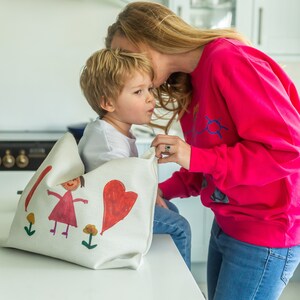 Personalised Canvas Bag with Your Children's Drawing | Childs Artwork | Mother's Day Bag | Custom Tote | Kid's Illustration | Shoulder Bag bild 7