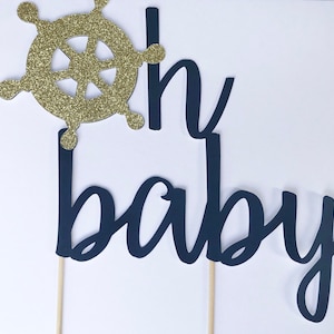 Decorazione per torta nautica &quot;Oh baby&quot;, decorazione per torta nautica, baby shower nautico, decorazione per torta per neonato, decorazione per torta &quot;È un maschietto&quot;, decorazione per baby shower