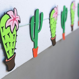 Cactus Garland, Fiesta Birthday Party Banner, Taco Party Decor, Cactus Theme Party Decorations, Fiesta Party, Cactus Party Garland, Cactus