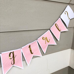 Boy or Girl Gender Reveal Party, Gender Reveal Banner, Pink or Blue, He or She Banner, Gender Reveal, Gender Reveal Ideas, Gender Banner image 3