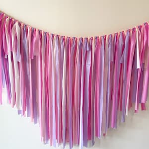 Pink & Purple Fringe Backdrop: Party Decorations