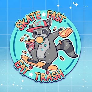 SKATE OR FRY Sticker