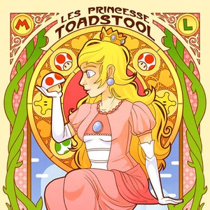 Peach Nouveau (13&quot;x19&quot; Print)