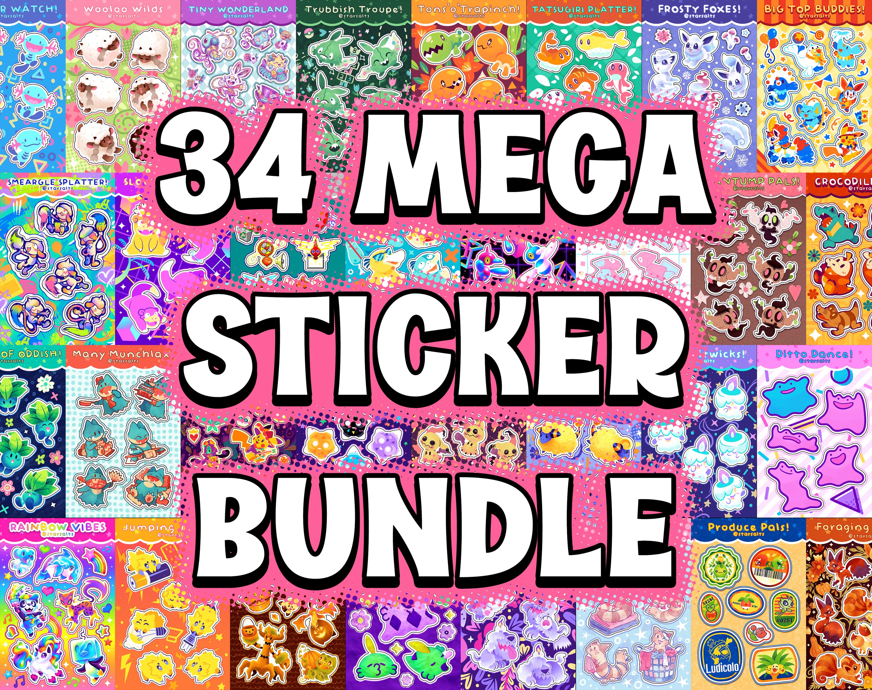 34 Mega Sticker Sheet Bundle