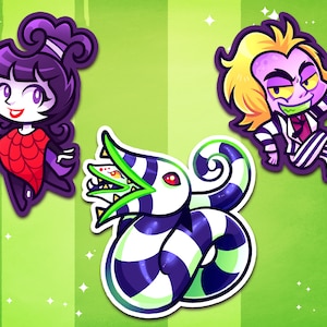 Beetlejuice and Lydia Stickers