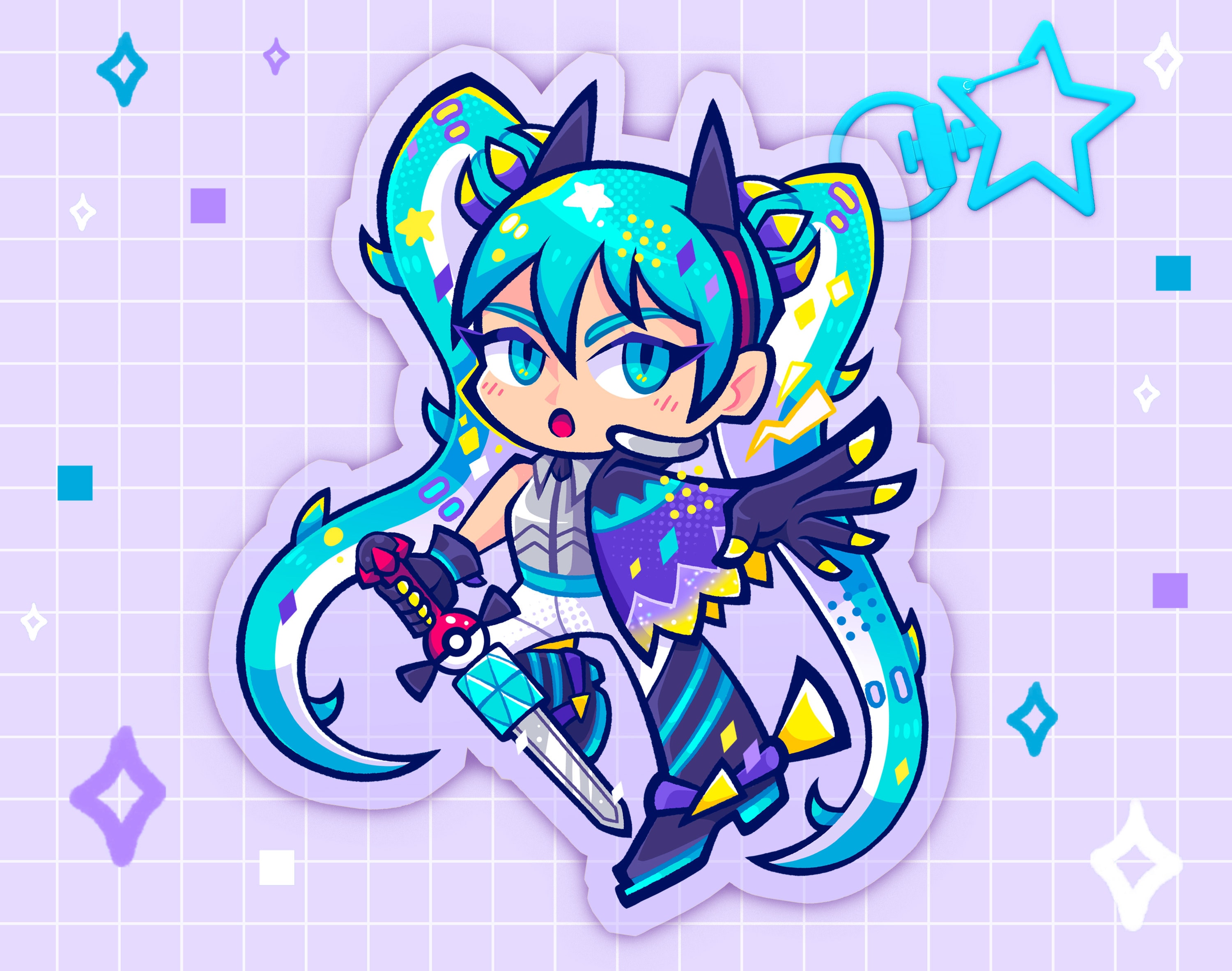 アイドル WATWING 5th Anniversary Keycharm Project Voltage Dragon-type Miku 2.5