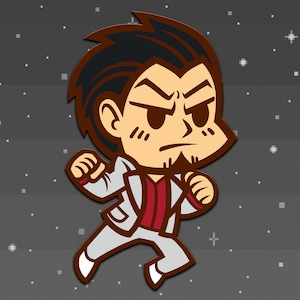 Kazuma Kiryu Enamel Pin