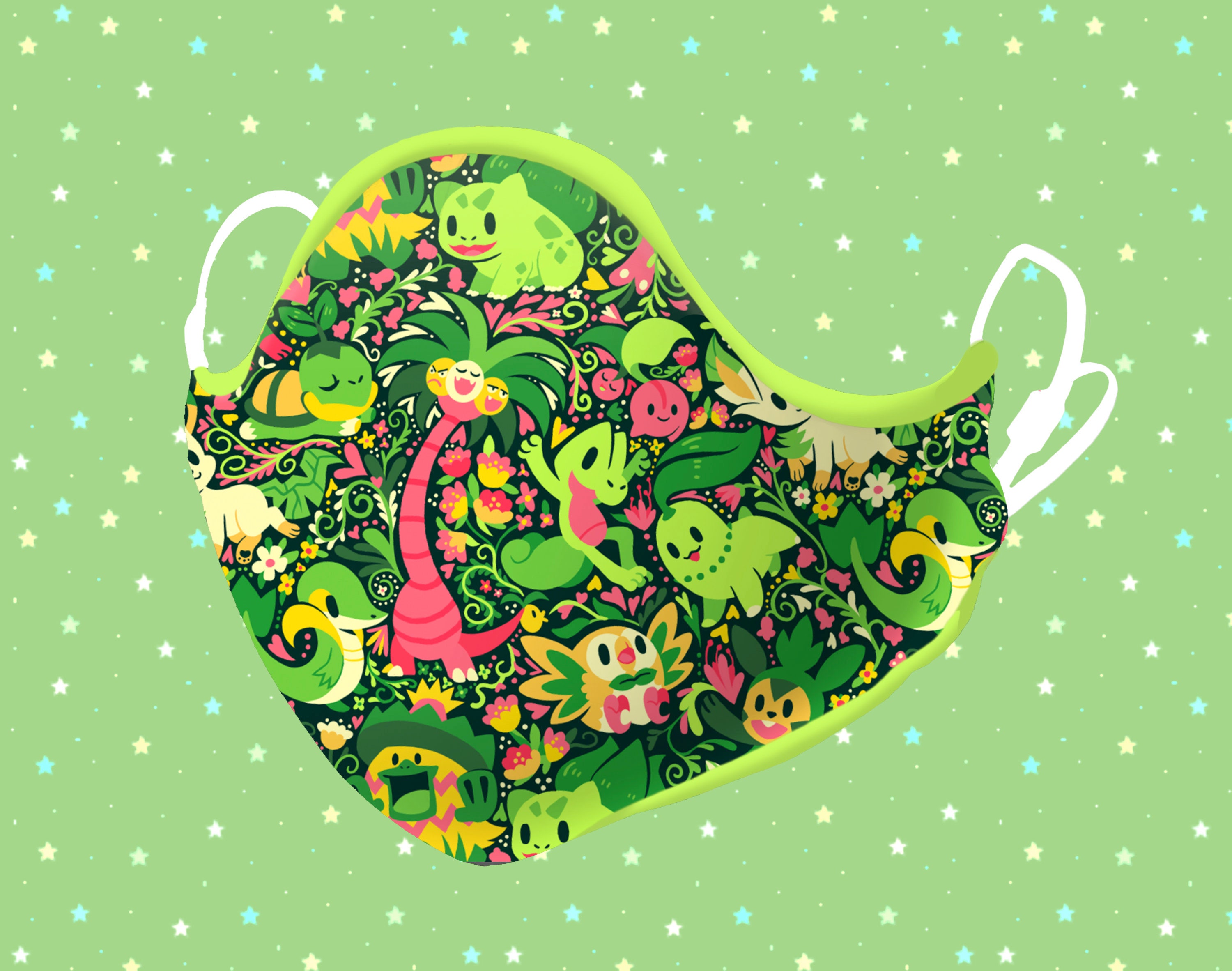 Grass Pokemon Face Mask Etsy Australia