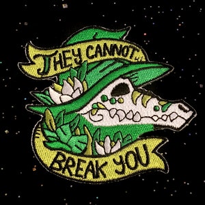 Patch bordado de crocodilo