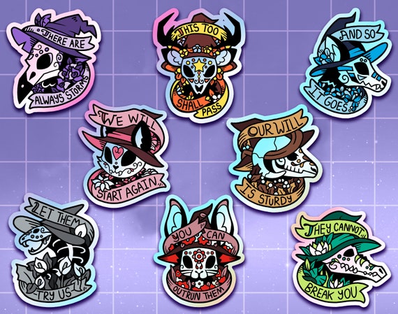 Familiar Feelings Holographic Stickers Etsy Singapore