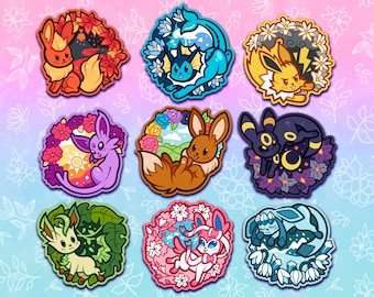 Elemental Eeveelution Stickers