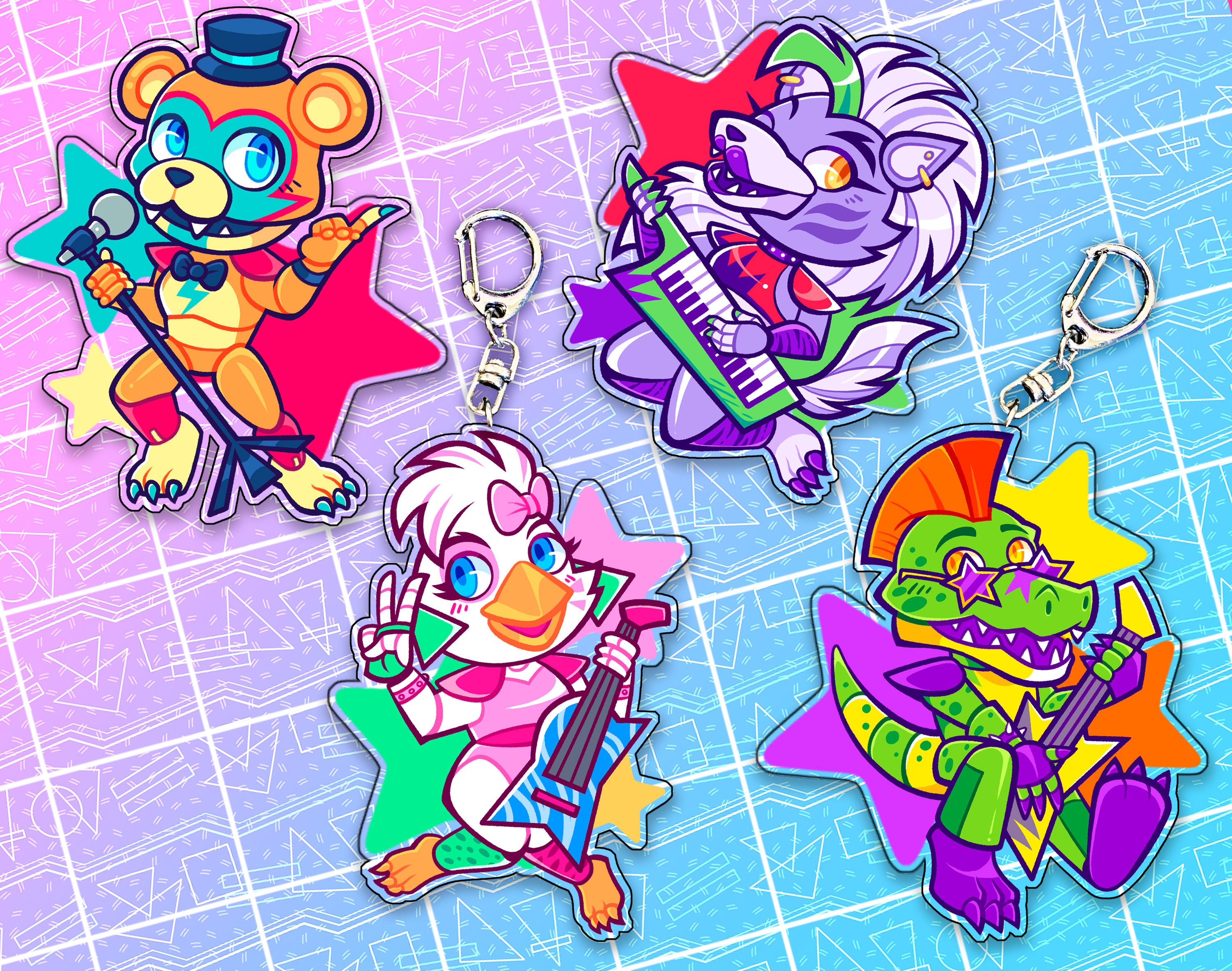 FNAF Security Breach 2.5 Acrylic Charms 