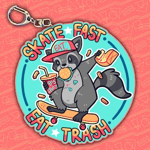 SKATE OR FRY 2.5" Acrylic Charm