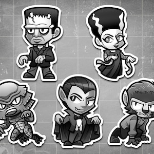 Classic Universal Monsters Stickers