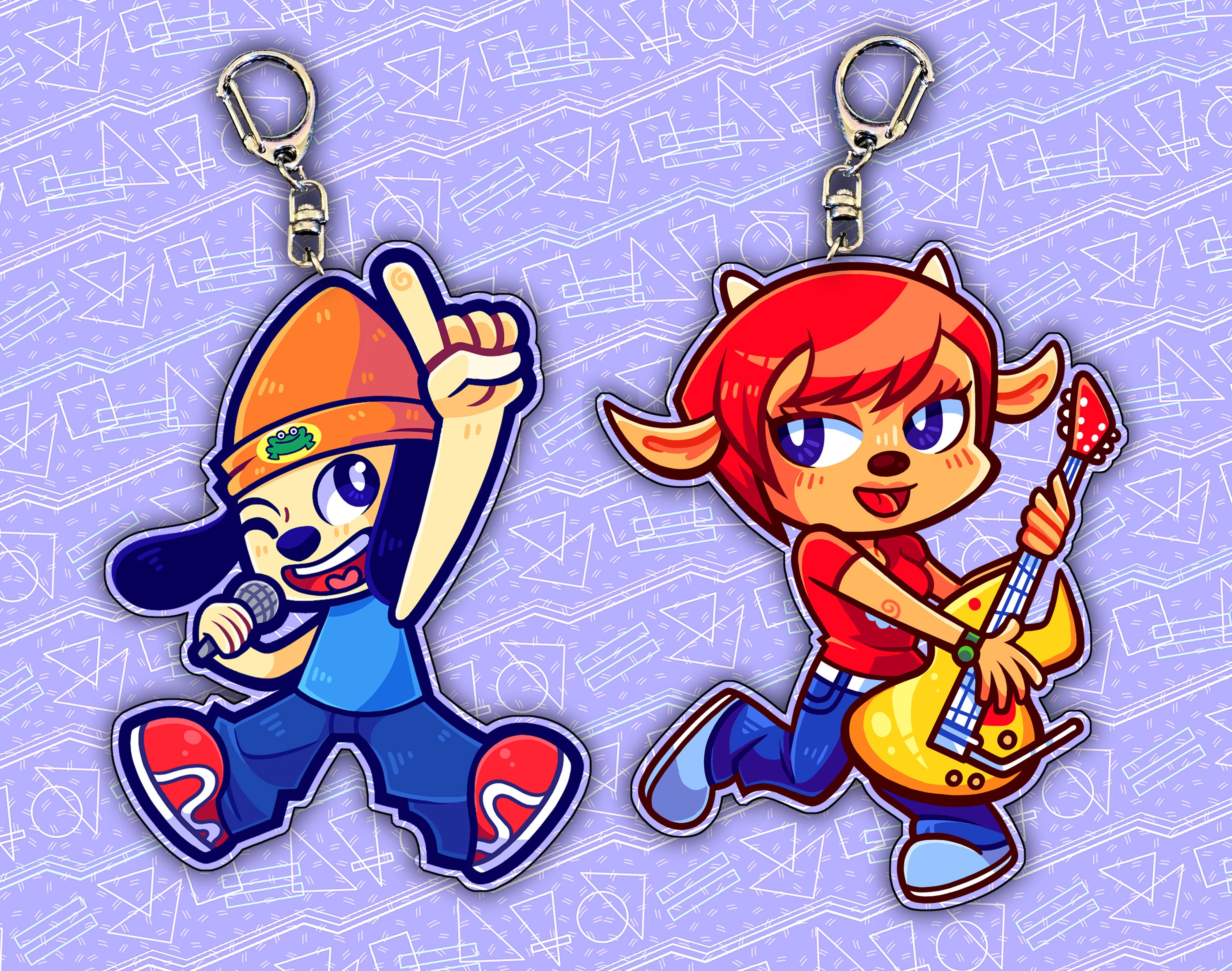 Parappa & Lammy 2.5 Acrylic Charms Etsy UK