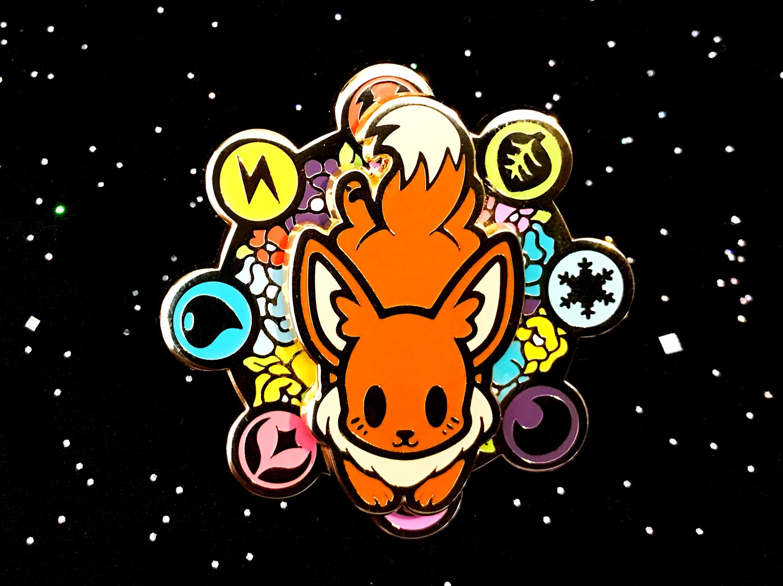 Spinning Eevee Enamel Pin Etsy