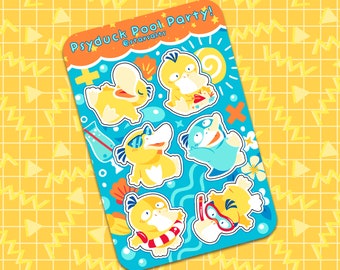 4x6 Psyduck Sticker Sheet