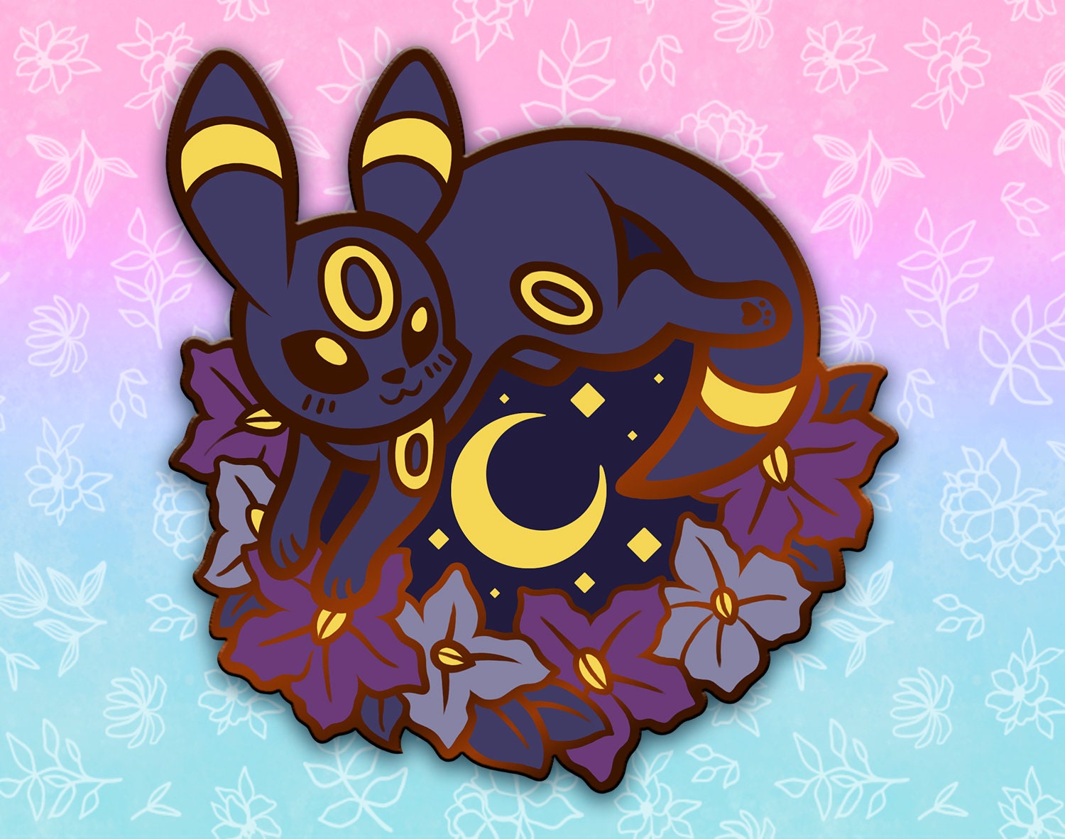 Umbreon Pin | Pokemon Gold Hard Enamel Pin, Lapel Pin, Cute Pin, Pokemon  Gift, Eevee Pin, Pokemon Go, Kawaii, Space, Stars, Moon, Fox, Chonk