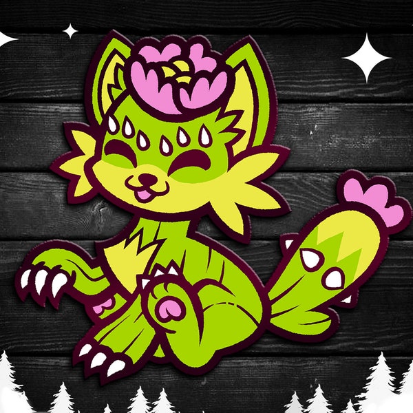 Cactus Cat Enamel Pin