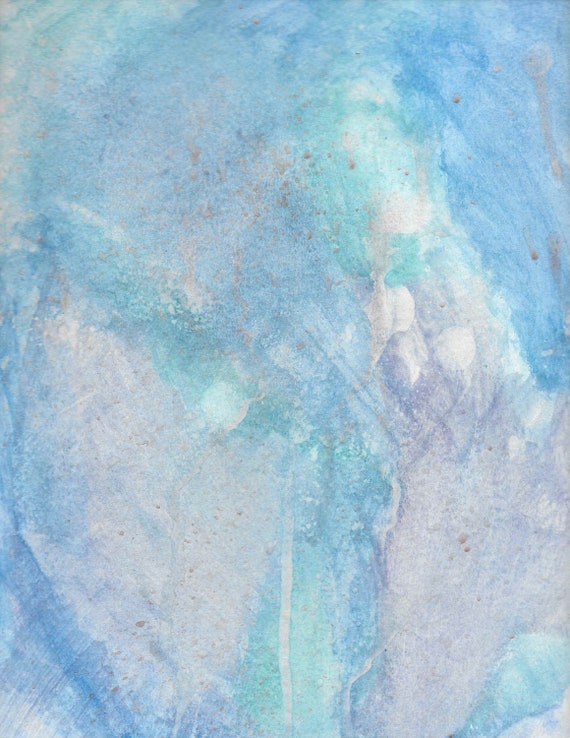 Water Color Painting Abstract Blues Purples Reds Colors Etsy