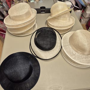 Vintage Sinamay Hat Frames Lot 14 Millinery Bases Small Brim Hat Forms