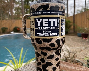 Cheetah Travel Mug 30oz with Handle