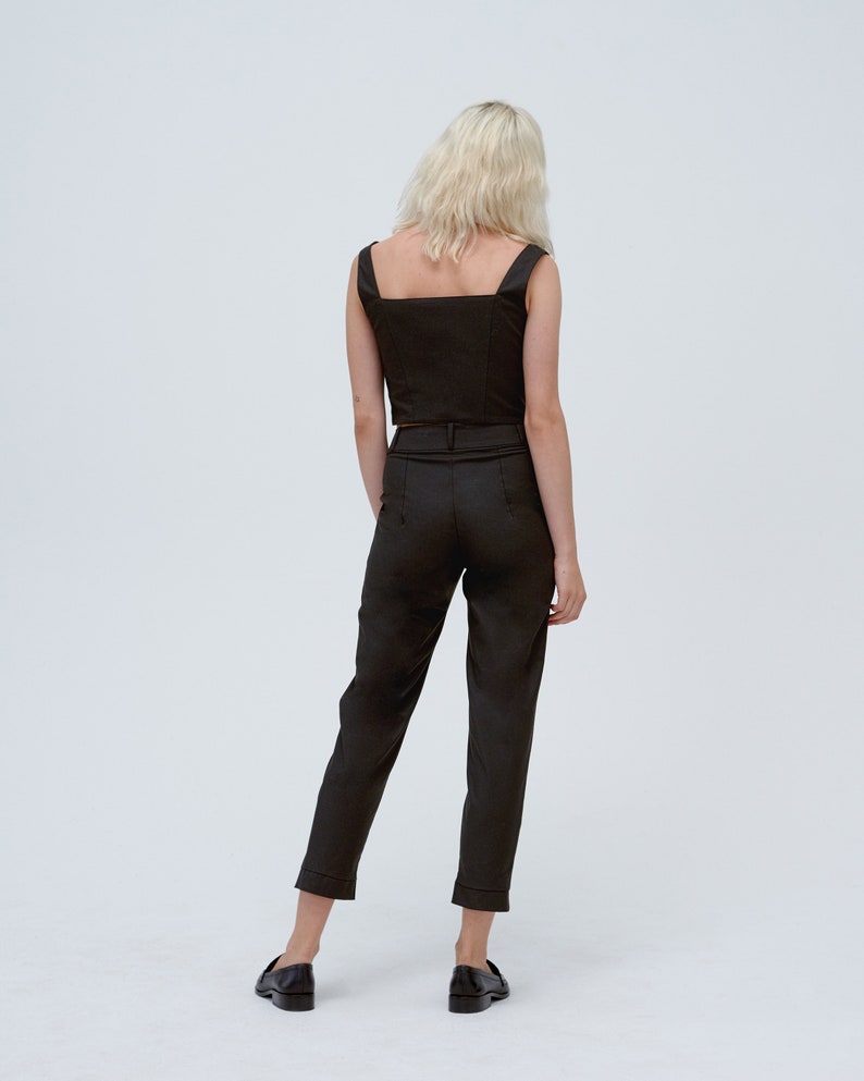 Blacktrousers straight pants