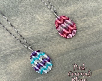 Easter Egg Necklace | Easter Necklace | Peyote Egg | Miyuki Egg Pendant